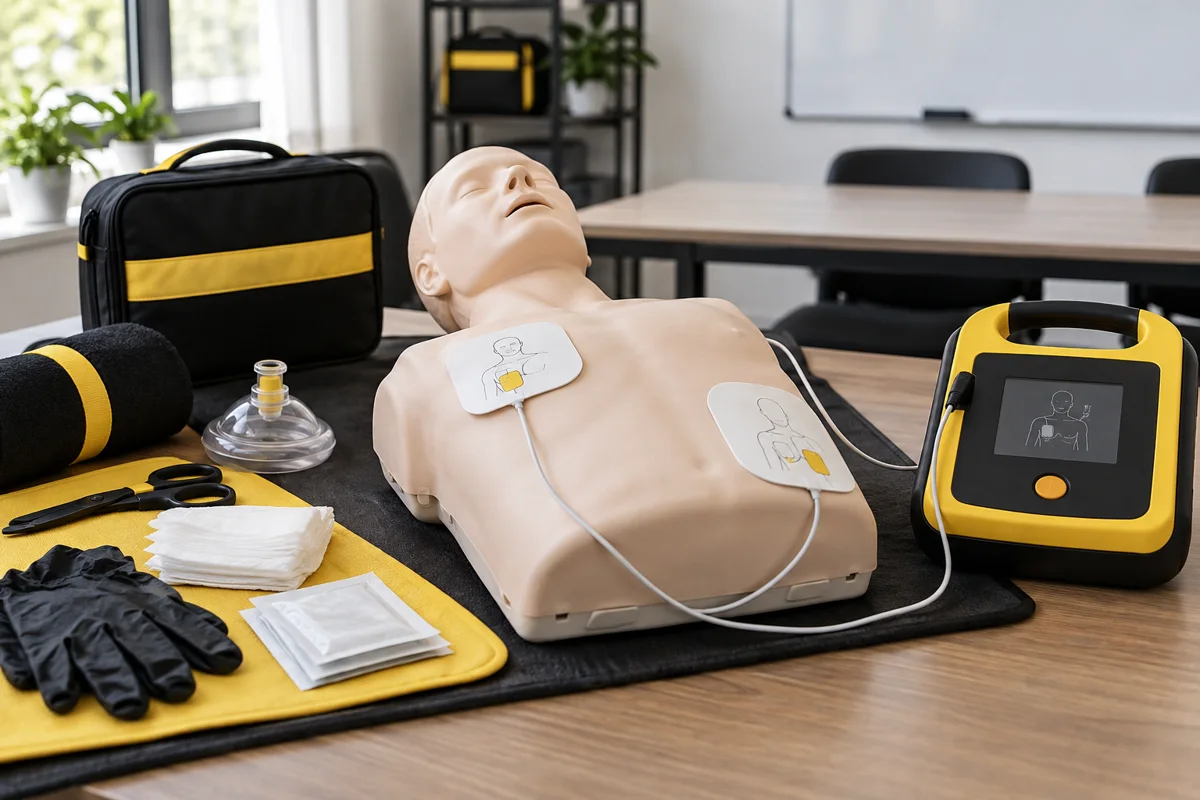 First aid cpr aed illustrative image